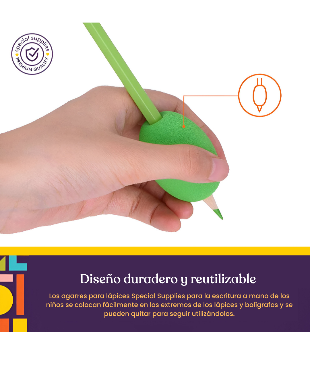 Agarres de Apoyo con Forma de Huevo